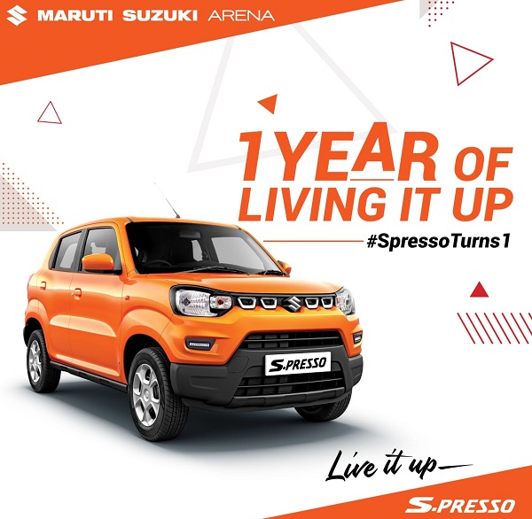 Maruti Suzuki S-Presso Completes 1 Year in India