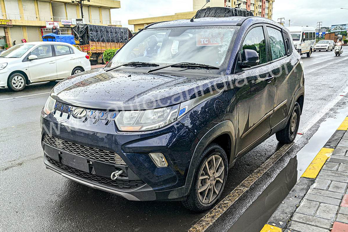 Production-Spec Mahindra eKUV100 EV Spied Testing Ahead of Launch