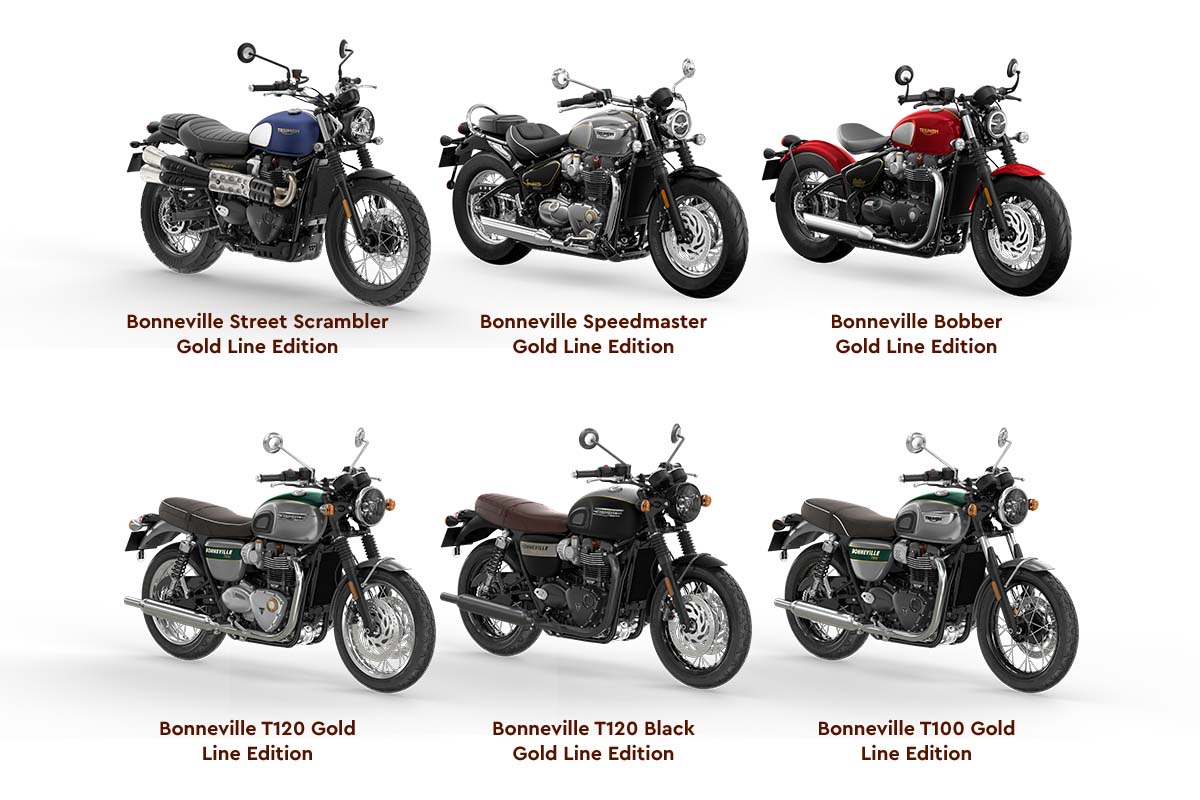 Triumph Motorcycles Launches its Gold Line Edition Range in India
