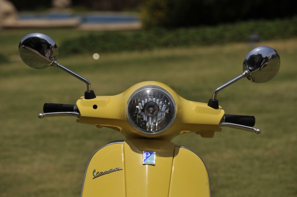 The chromed-out mirrors and accents make the scooter look expensive. 