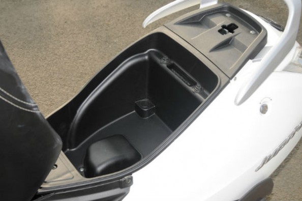 Under-seat storage is a bit small