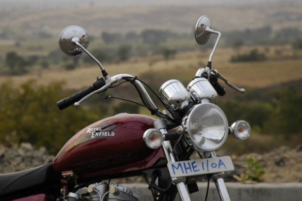 Lots of chrome lend the bike its classic looks.