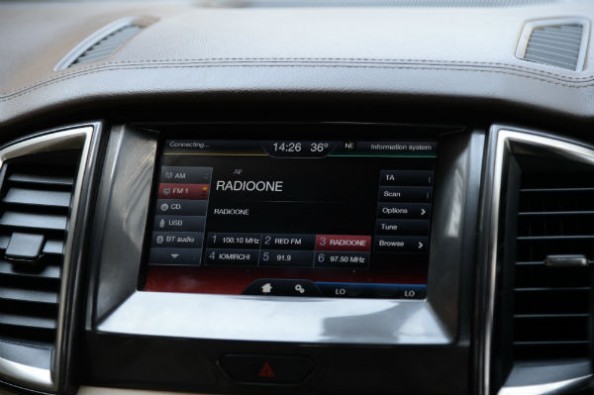 Ford Endeavour touchscreen infotainment system