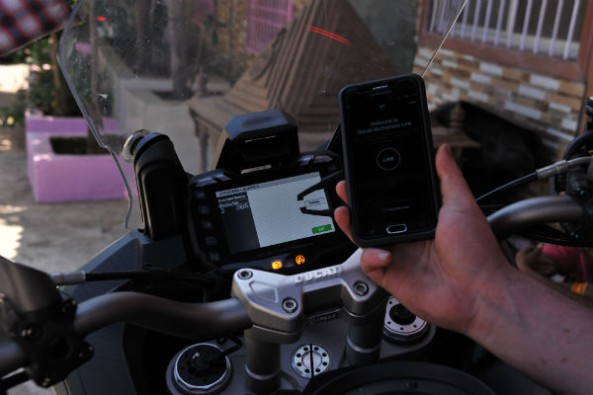 Ducati Multistrada 1200 Enduro instrumentation can be paired with 