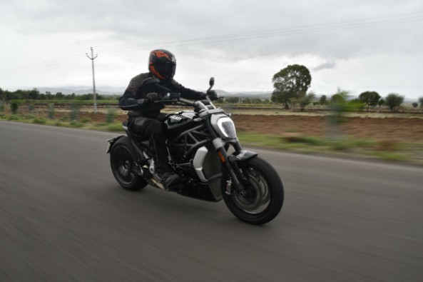 The xDiavel handles better than it should. 