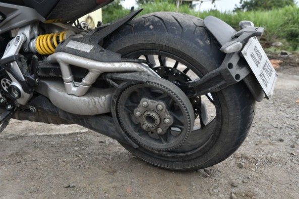 Ducati xDiavel rear wheel and suspension