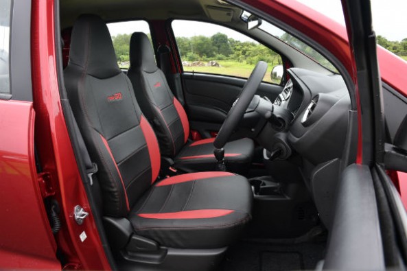 Hig seating and big glass area allows for a good view out. 