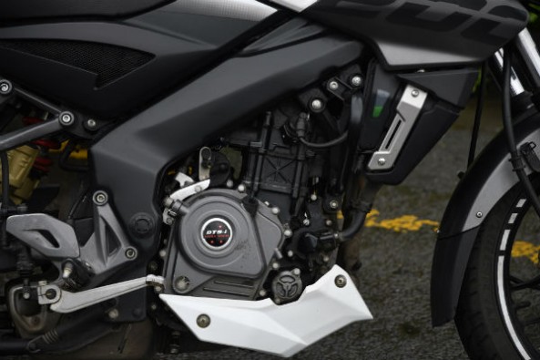 The NS200's 23.5hp, 199.5cc single-cylinder motor is the most powerful here. 