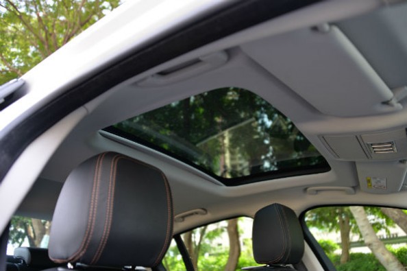 Sunroof makes cabin feel airy