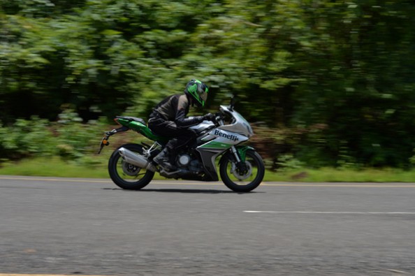 The Benelli offers a confident and planted feel. 