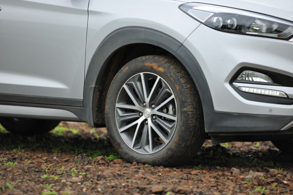 Modern alloy wheel design.