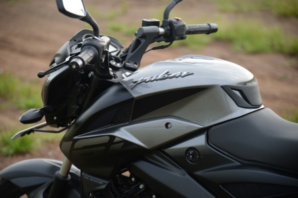 Aggresive naked-bike styling.