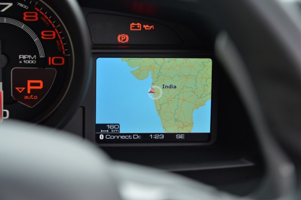 One of two lcd screens in the 488.