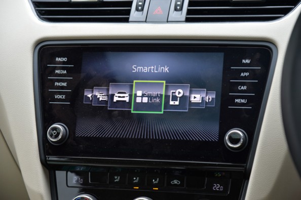 Skoda's infortainment screen.