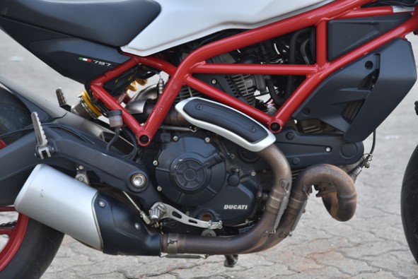 803cc L-twin motor on the 797.