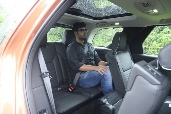 Third-row space in the Discovery.