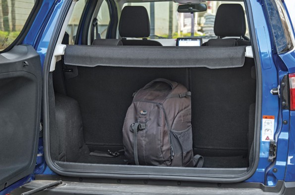 The EcoSport's boot offers decent space.