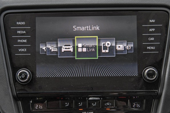 Skoda's simple instrument cluster.