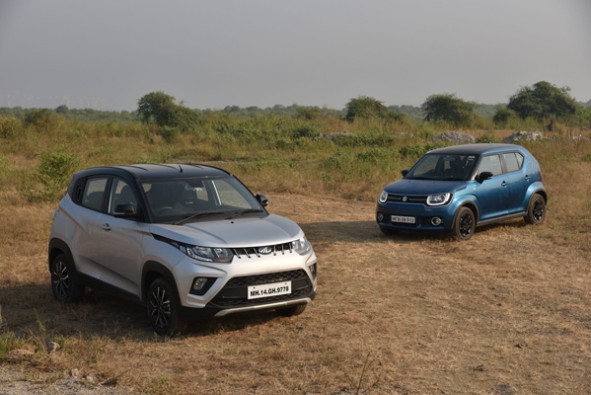 Maruti Ignis vs Mahindra KUV100 NXT.