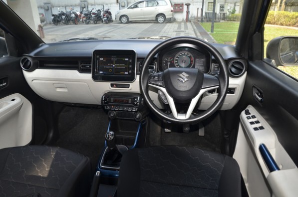 The quirky but good quality interior in the Ignis.