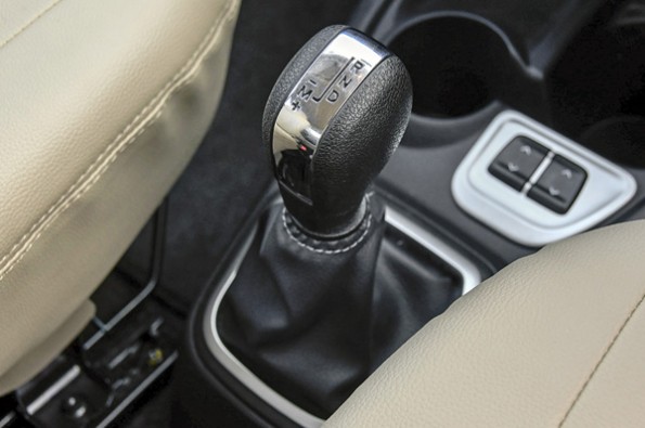 The AMT lever in the Datsun.