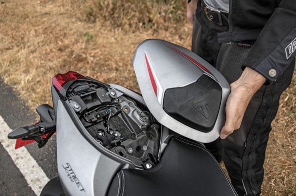 Rear seat cowl comes as standard with the RS.