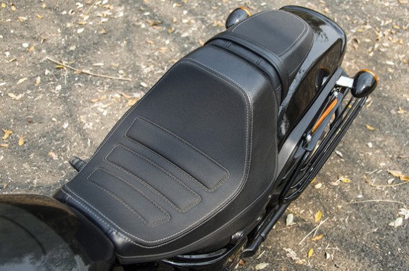 Large rider seat is comfortable over long distances.