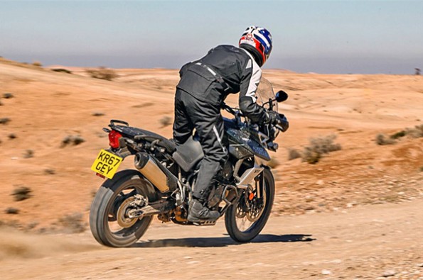 Off-road mode allows sliding in the dirt.