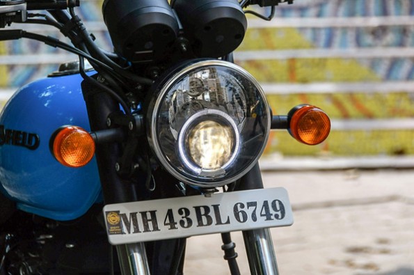 The headlight now has a darker lens.