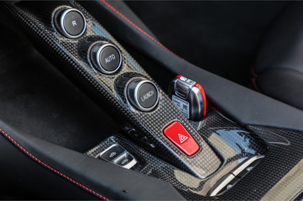 The car has a neat key holder.