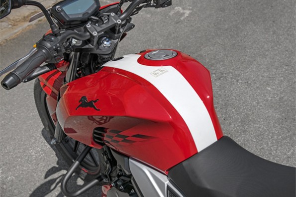 The off-set fuel filler cap looks neat.