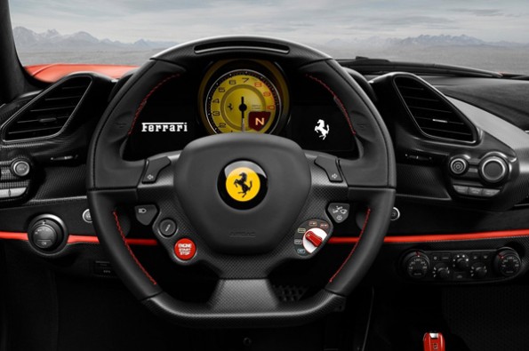 The interior uses more carbon and alcantara.