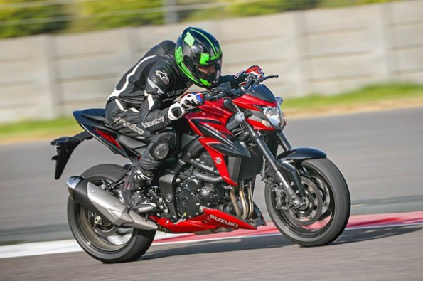 The GSX-S750 is a friendly middle-weight bike.