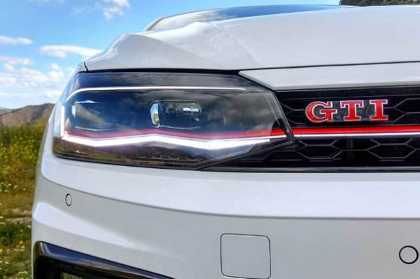 The GTI has a twin beam headlight.