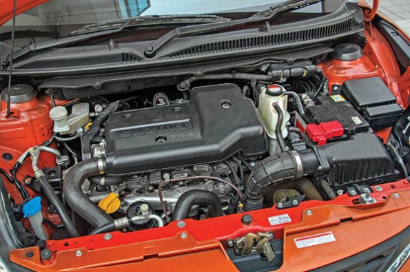 The Baleno's diesel motor.