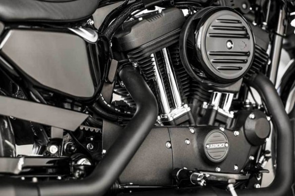 While riding your right knee sits on the air filter.