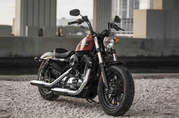 The raised handlebar adds a sporty character.