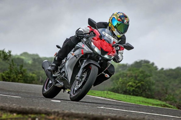 The bike takes on corners very well.