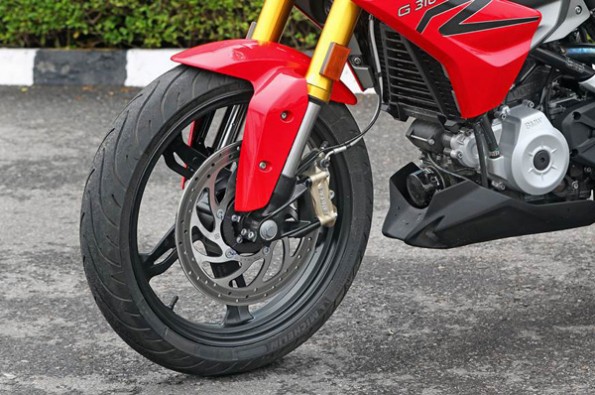 The brake on the 310 R is decent.