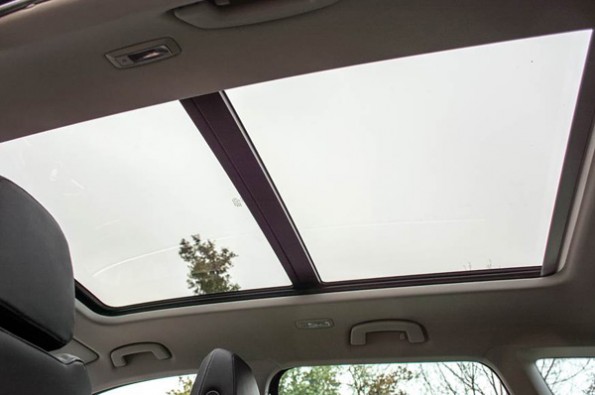 The large sunroof brightens up the cabin.