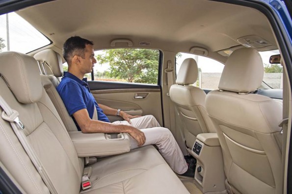 The rear seat offers a lot of room.