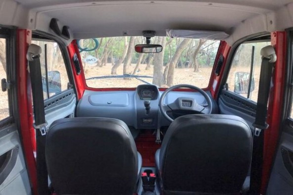 Red Color Bajaj Qute Front Sears 