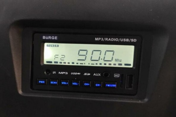 Red Color Bajaj Qute Infotainment System