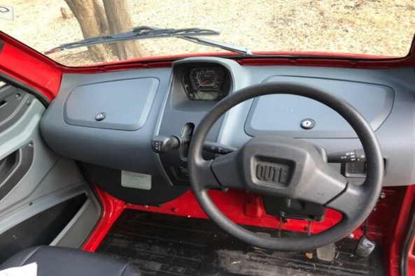 Red Color Bajaj Qute Dashboard