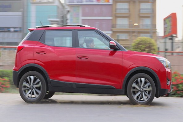 Red Color Mahindra XUV300 Side Profile