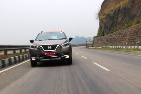 Steel Grey Nissan Kicks Front Profile