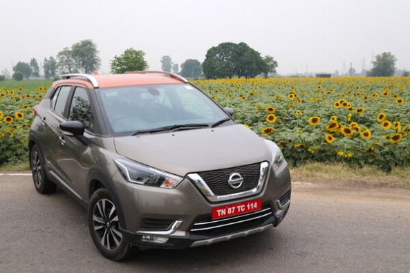 Steel Grey Nissan Kicks Front Profile