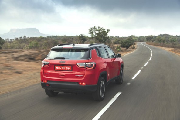 Red Color Jeep Compass TrailHawk Side Profile