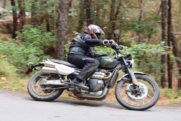 Triumph Scrambler With Driver Side Profile