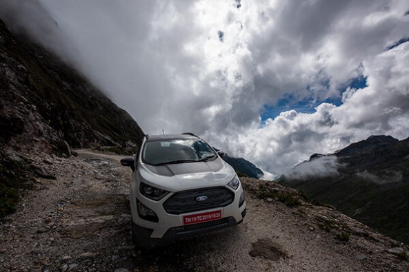 White Color Ford EcoSport Front Profile